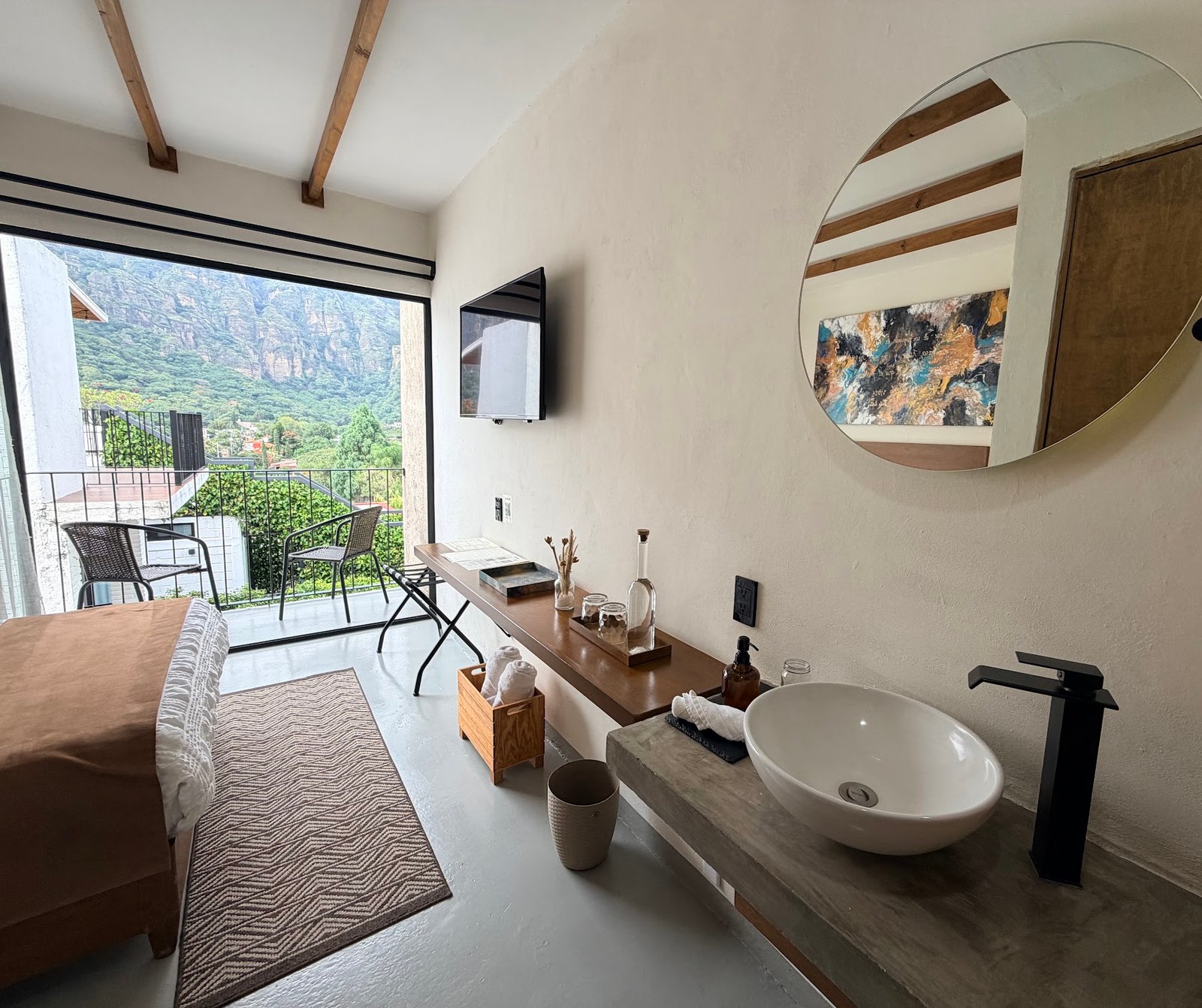 Habitación con balcón y vista al Tepozteco en Casa Ehua – foto 13
